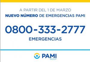 PAMI Informa: Nuevo n�mero de tel�fono para Emergencias M�dicas